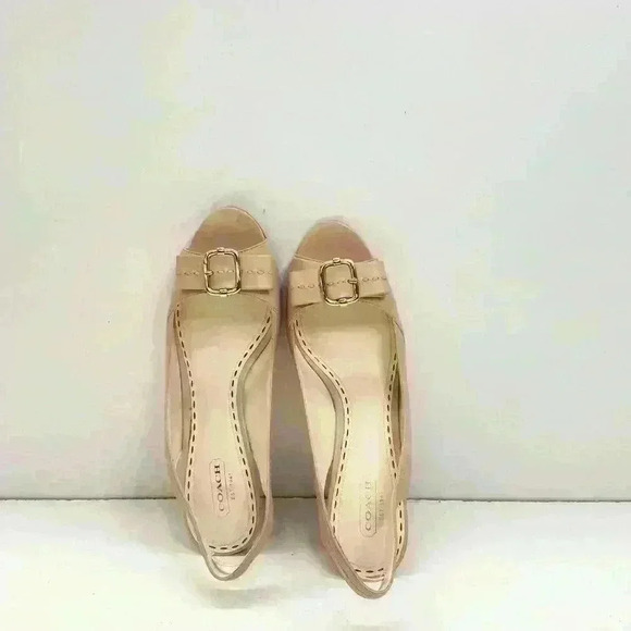 Coach Miranda Beige Heels Size 8.5 good condition - Picture 1 of 5